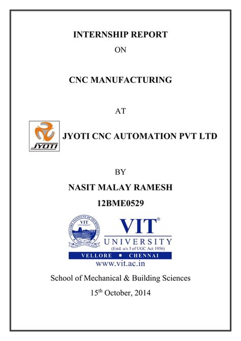 cnc machine internship report|cnc report pdf.